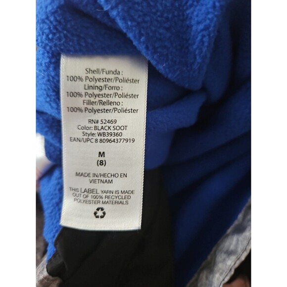 Wonder Nation Boys Jacket Black Gray Zip Up Medium Hooded - Picture 9 of 9